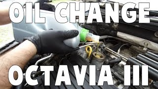 How to change oil and all filters  Skoda Octavia III 14 TSI COMPLETE Guide [upl. by Odnaloy]