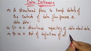 data dictionary  software engineering [upl. by Ainegue]