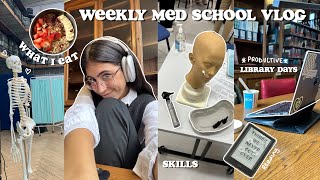 Productive Weekly Vlog✨ Med School What I Eat  Studying Falling into Routine ✨ [upl. by Calendre767]