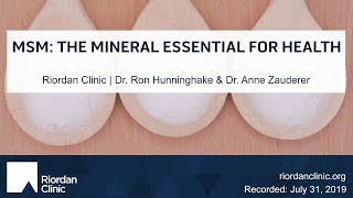 MSM The Mineral Essential for Health [upl. by Ahoufe]