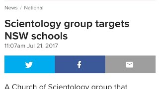 Scientology Group Targets NSW Schools 2017 [upl. by Comfort]