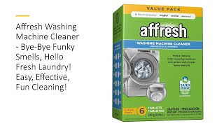 Affresh Washing Machine Cleaner  ByeBye Funky Smells Fresh Laundry Easy Effective Fun Cleaning [upl. by Curzon832]