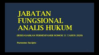 JABATAN FUNGSIONAL ANALIS HUKUMJFAH DARI A SAMPAI Z [upl. by Neu]