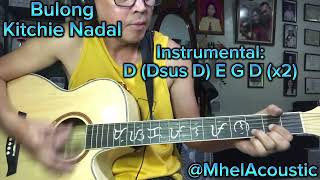 Kitchie Nadal  BulongAcoustic Guitar Tutorial Chords amp Lyrics Easy Chords [upl. by Marylou369]