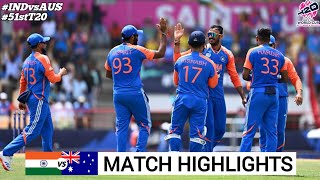 ICC T20 World Cup 2024  India vs Australia  Full Highlights 2024  IND VS AUS 2024 Highlights [upl. by Agnot565]