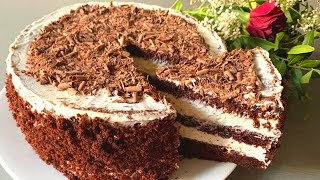 Торт «Черный Принц» Пошаговый рецепт  Вкусный Крем для торта  Chocolate Cake [upl. by Aida]