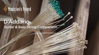 DAddario Electric Guitar and Bass String Comparison  Flat Wound vs Half Round vs Round Wound [upl. by Bannasch558]