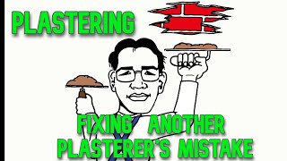 plastering fixing another plasterers mistake [upl. by Vladamar]