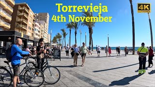 4K Torrevieja Costa Blanca Spain⎮November 2023⎮Saturday Morning Promenade Walking Tour 🇪🇸 [upl. by Aleibarg]