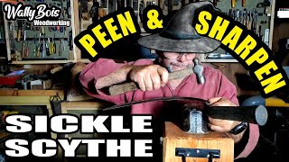 Peening and Sharpening a SICKLE or SCYTHE Blade [upl. by Mervin]