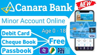 Canara Bank Minor Account Opening Online 2023  Minor Account Opening online 2023  Canara Bank 2023 [upl. by Sualakcin]