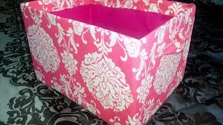 DIY Cube Shelves Cardboard Fabric Storage Bins  Storage Box [upl. by Emery87]