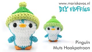 Penguin Muts haakpatroon knuffels haken voor beginners Nederlands [upl. by Gerty]