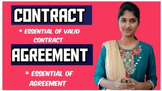 What is Contract  What is Agreement  Essential of valid contract in tamil  law of contract [upl. by Akerboom]