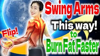 Swing Arms This Way to Boost Metabolism Remove Back Pain and Create Beautiful Younger Looking Back [upl. by Sibyl]