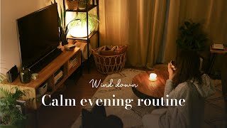 Calm evening routine  Night slow living habits and getting cosy at home [upl. by Enialahs]