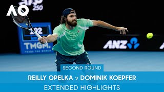 Reilly Opelka v Dominik Koepfer Extended Highlights 2R  Australian Open 2022 [upl. by Korney858]