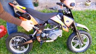 PRIMER ENCENDIDO DE POCKET BIKE MOTOR 2 TIEMPOS [upl. by Grondin913]