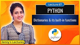 Dictionaries in python  Dictionaries Builtin functions  Python Tutorials for Beginners lec67 [upl. by Merriott]