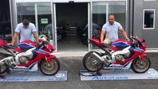 2017 Honda CBR 1000RR Fireblade SP2 Twins original vs YOSHIMURA [upl. by Frymire880]