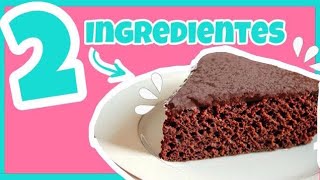 PASTEL de CHOCOLATE con sólo 2 INGREDIENTES • BIZCOCHO de 2 INGREDIENTES 🍫 • Nivel Delicia [upl. by Seuqirdor]