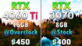 RTX 4060 Ti 16GB Overclock vs RTX 3070 8GB Stock  PC Gameplay Tested [upl. by Nodnahs482]