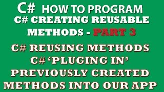 C Exercise Creating methods for reuse between different C apps Winforms Console app  Part 3 [upl. by Abdul]