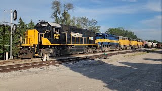 RARE AA Road Train w 5 Locomotives at Samaria MI May 13 2024 [upl. by Wie]