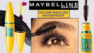 MAYBELLINE COLOSSAL MASCARAS REVIEW  WATERPROOF X 100BLACK [upl. by Sorel]