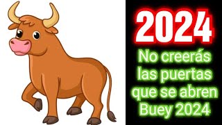 HORÓSCOPO CHINO 2024  Predicciones para el signo del Buey para el año 2024  Intuición Comprobada [upl. by Ydurt575]