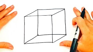 How to draw a Cube step by step  Cube Easy Draw Tutorial [upl. by Synn]