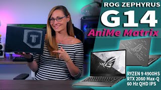 Its Lit   ASUS ROG Zephyrus G14 review AMD Ryzen 9 4900HS RTX 2060 AniMe Matrix LED Cover [upl. by Zetes]