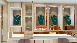 jewellery shop interior work om sai design interior design studio ahmedabad [upl. by Anaehr67]