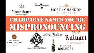 How to Pronounce 60 CHAMPAGNE Brands CORRECTLY French Pronunciation [upl. by Odrarej600]