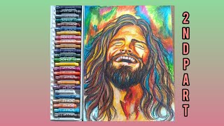 portrait with oil pastel  How to draw smile face  part2 [upl. by Dunkin509]