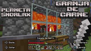 Cómo hacer una granja de carne en Minecraft  Planeta Snorlax 5 [upl. by Portia]