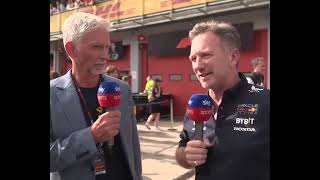 Christian Horner on Max Verstappen impressive performance to hold onto the race win in Imola [upl. by Uttasta]