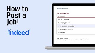 How to Post a Job on indeed easy [upl. by Rotciv]