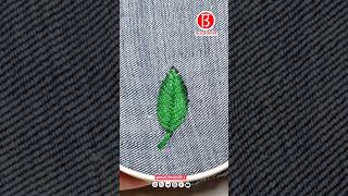 How to mend holes in clothes easy and easy to learn mending holes with leaves [upl. by Ahsiekat]