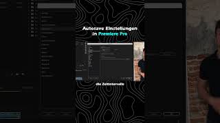 Autosave in Premiere Pro [upl. by Lednyk]