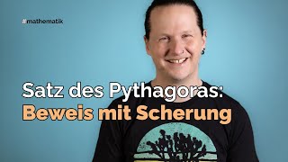 Satz des Pythagoras Beweis mit Scherung [upl. by Namsaj]