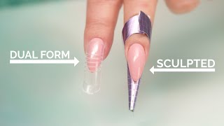 Dual Forms vs Sculpted Acrylic Nails [upl. by Erdnoed]