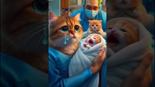 Cat Giving Birth To Kittens shorts kitten [upl. by Gnay630]