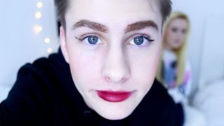 GIRLFRIEND DOES MY MAKEUP CHALLENGE [upl. by Usanis751]