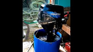 tohatsu 9 8hp 4 stroke outboard engine [upl. by Octavian]