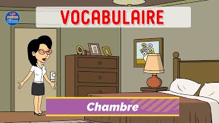 Vocabulaire  la chambre en français  Objets de la maison  cp ce1 maternelle [upl. by Jephum]