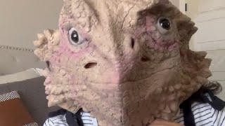 MOKRY PARTY Desert Spiny Lizard Mask Animal Head Mask Halloween Costume Pretend for Adults Review [upl. by Adnanref]