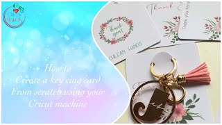 How to Create a Key Ring Display Card using Cricut design Space [upl. by Stedt]