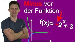 Minus vor der Exponentialfunktion  Auswirkung auf den Graphen  Spiegeln an der Asymptote [upl. by Mikel]