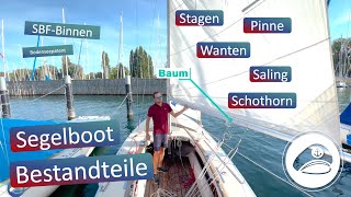 🎓⛵️ Segelboot Bestandteile und Begriffe ⛵️💦 für SBFBinnen amp Bodenseepatent BSP 🪪⚓️ [upl. by Short828]